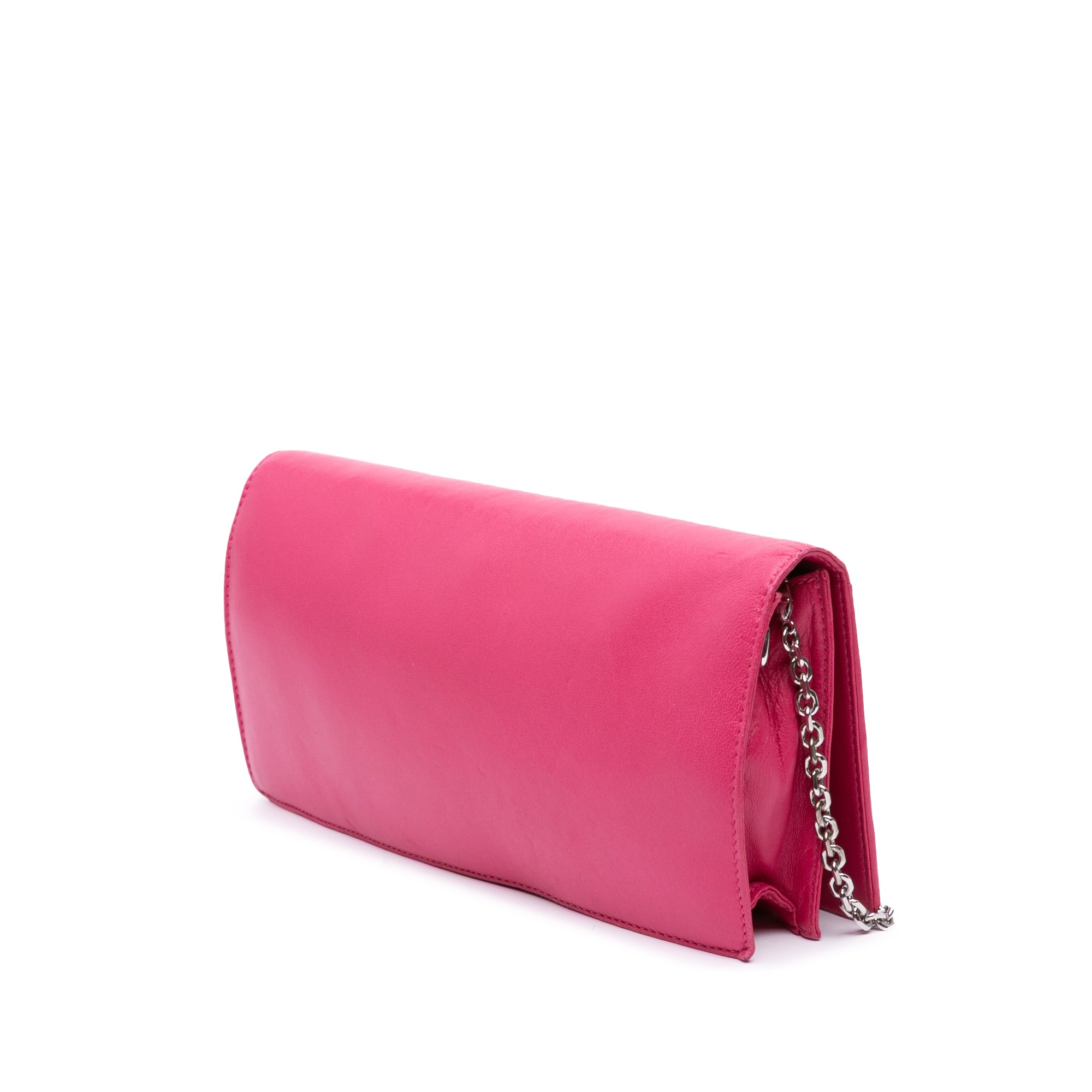 Anagram Nappa Bow Tie Clutch with Chain