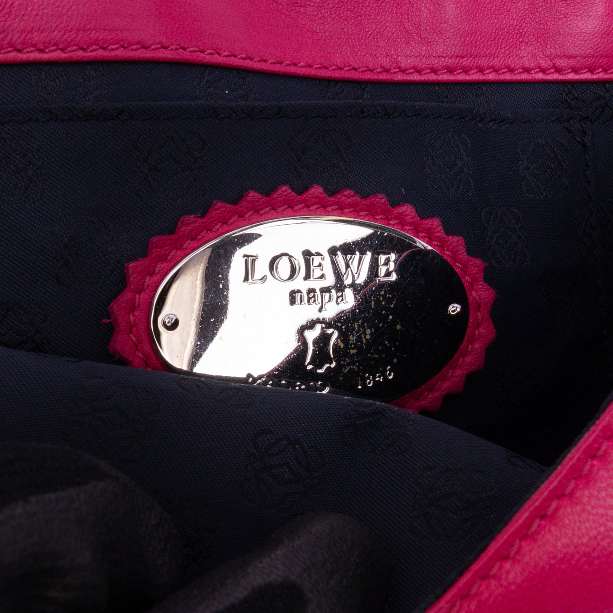 Anagram Nappa Bow Tie Clutch with Chain