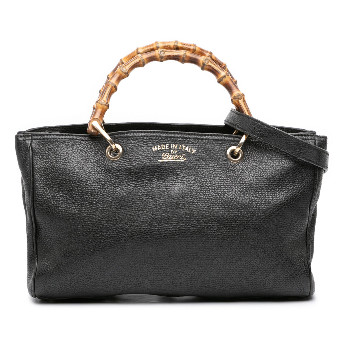 Medium Calfskin Bamboo Shopper Satchel