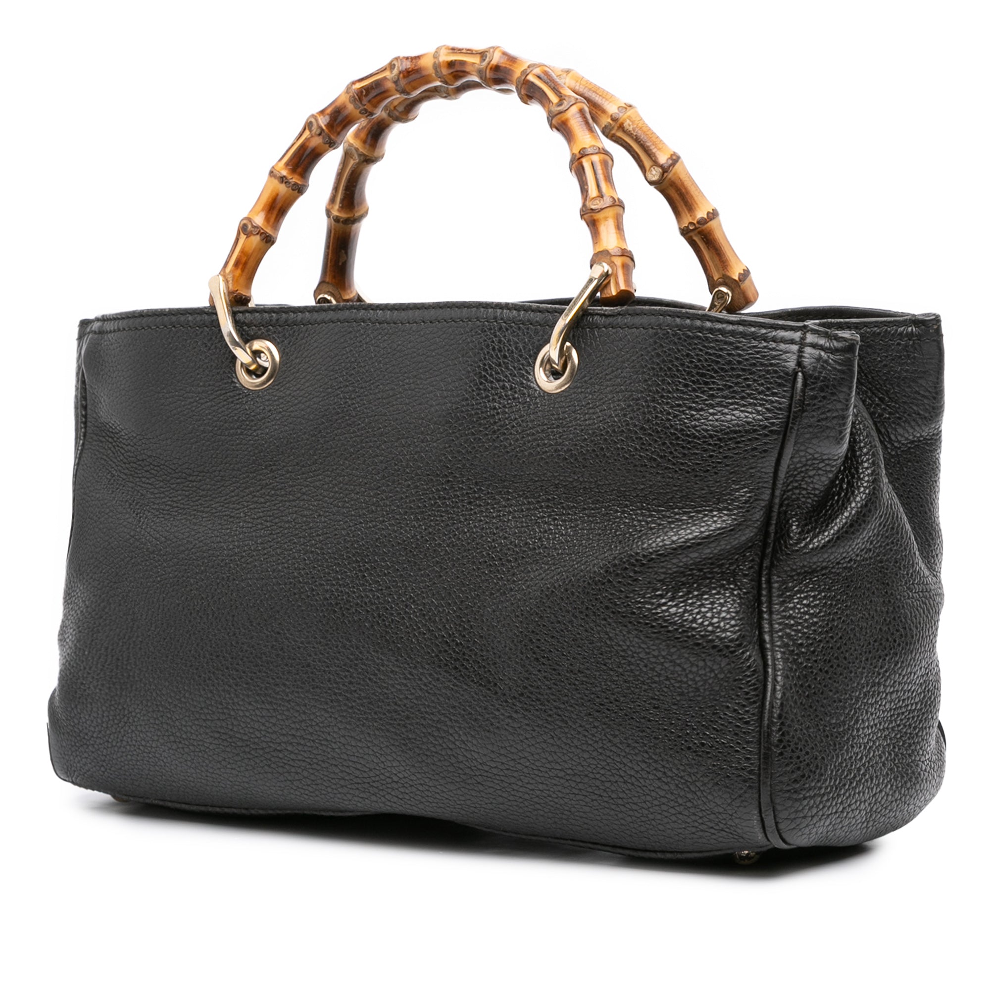 Medium Calfskin Bamboo Shopper Satchel