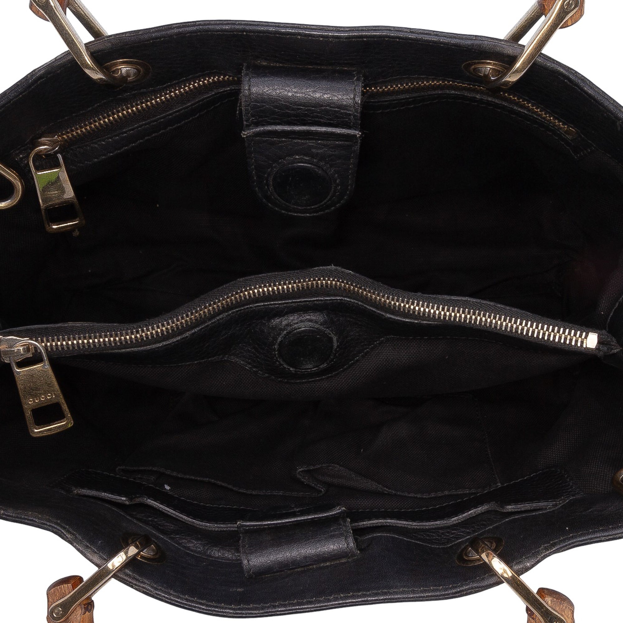 Medium Calfskin Bamboo Shopper Satchel