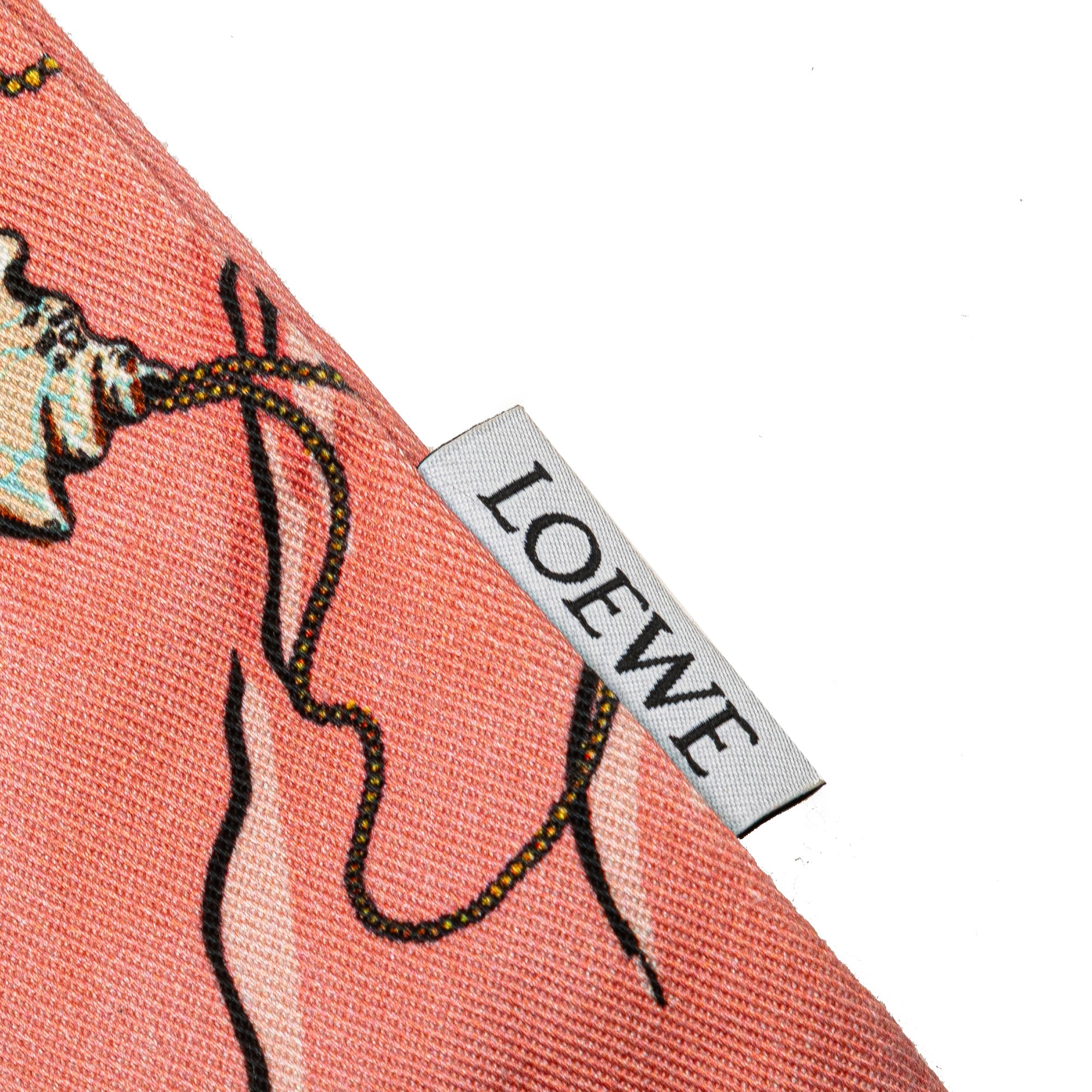 Paulas Ibiza Canvas Seashell Print Drawstring Pouch