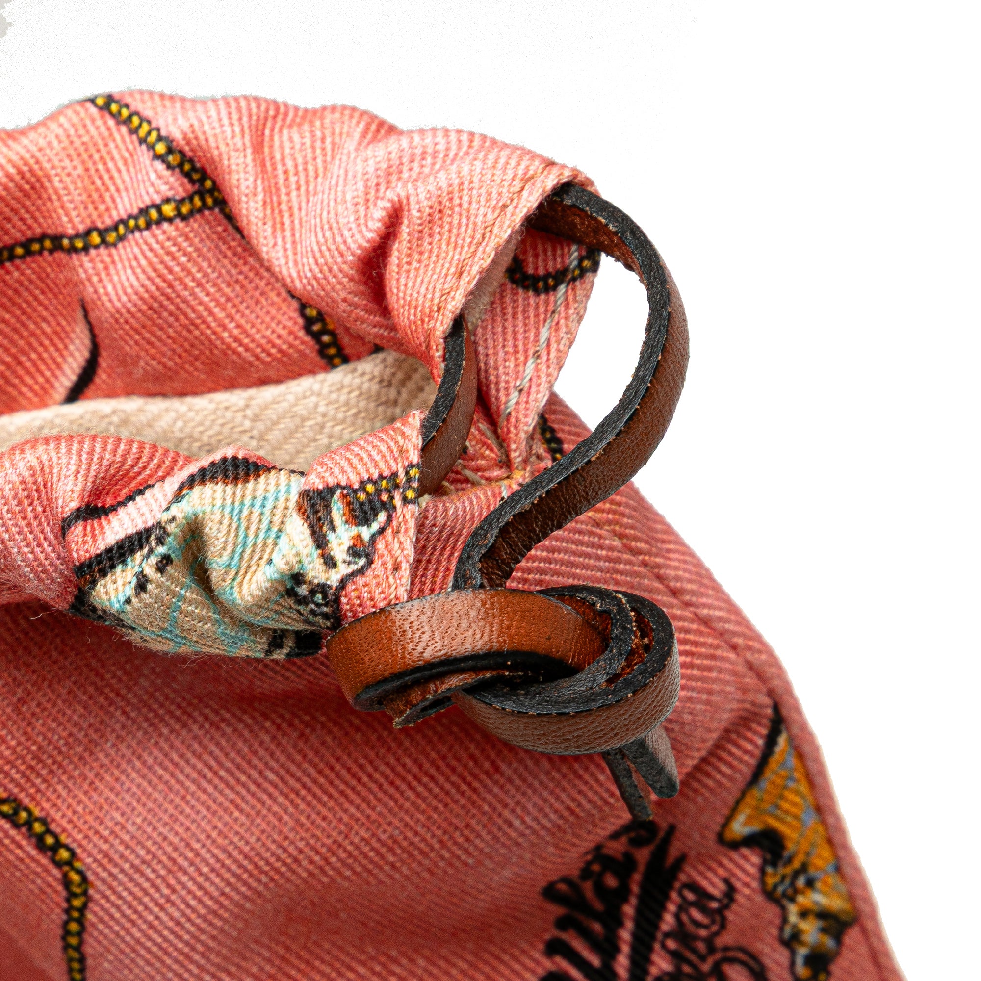 Paulas Ibiza Canvas Seashell Print Drawstring Pouch