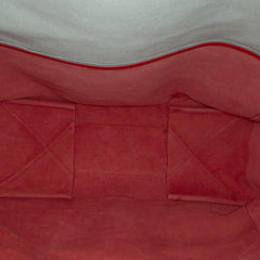 Bicolor Leather Vertical Cabas Tote