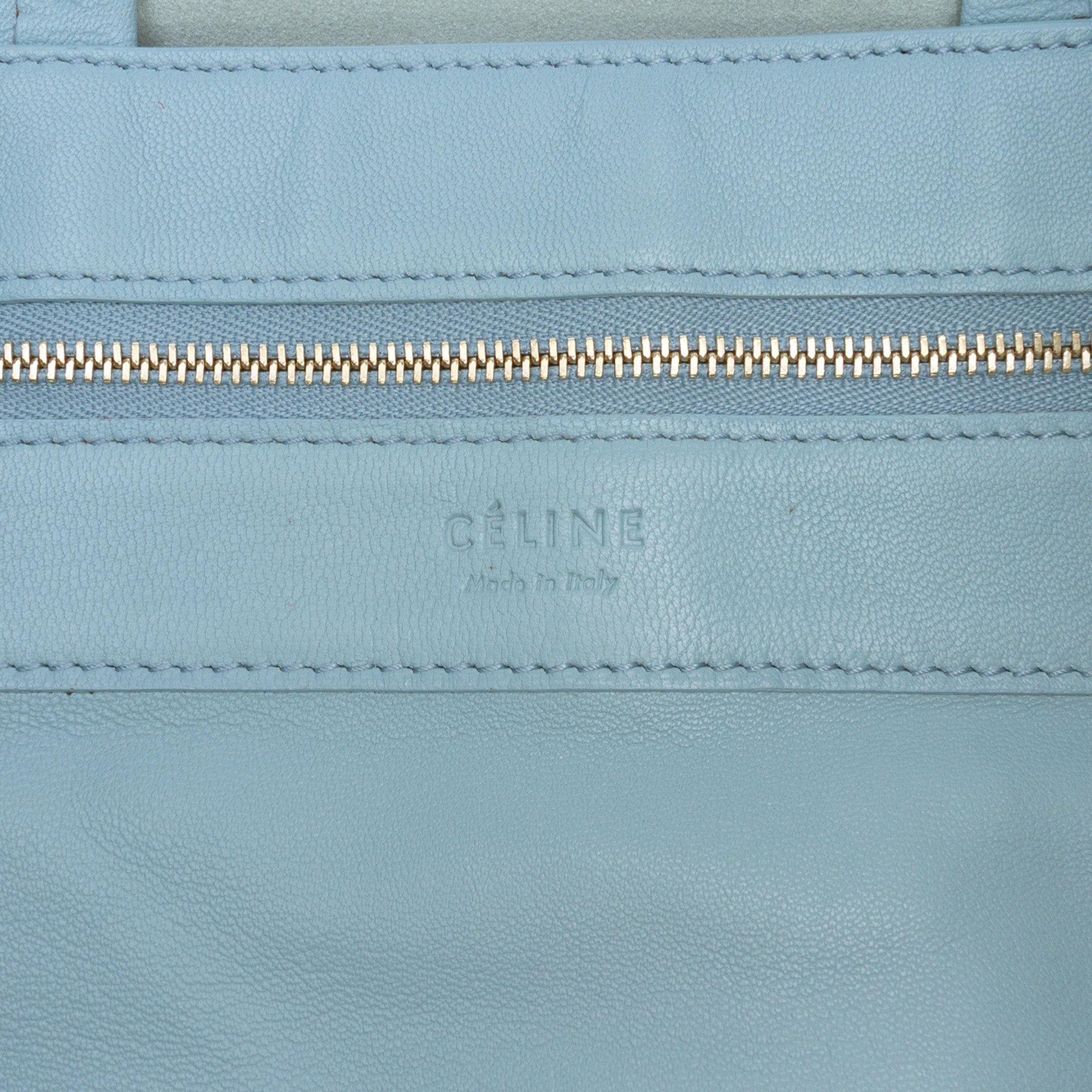 Bicolor Leather Vertical Cabas Tote