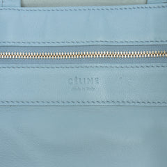 Bicolor Leather Vertical Cabas Tote
