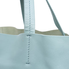 Bicolor Leather Vertical Cabas Tote