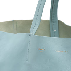 Bicolor Leather Vertical Cabas Tote