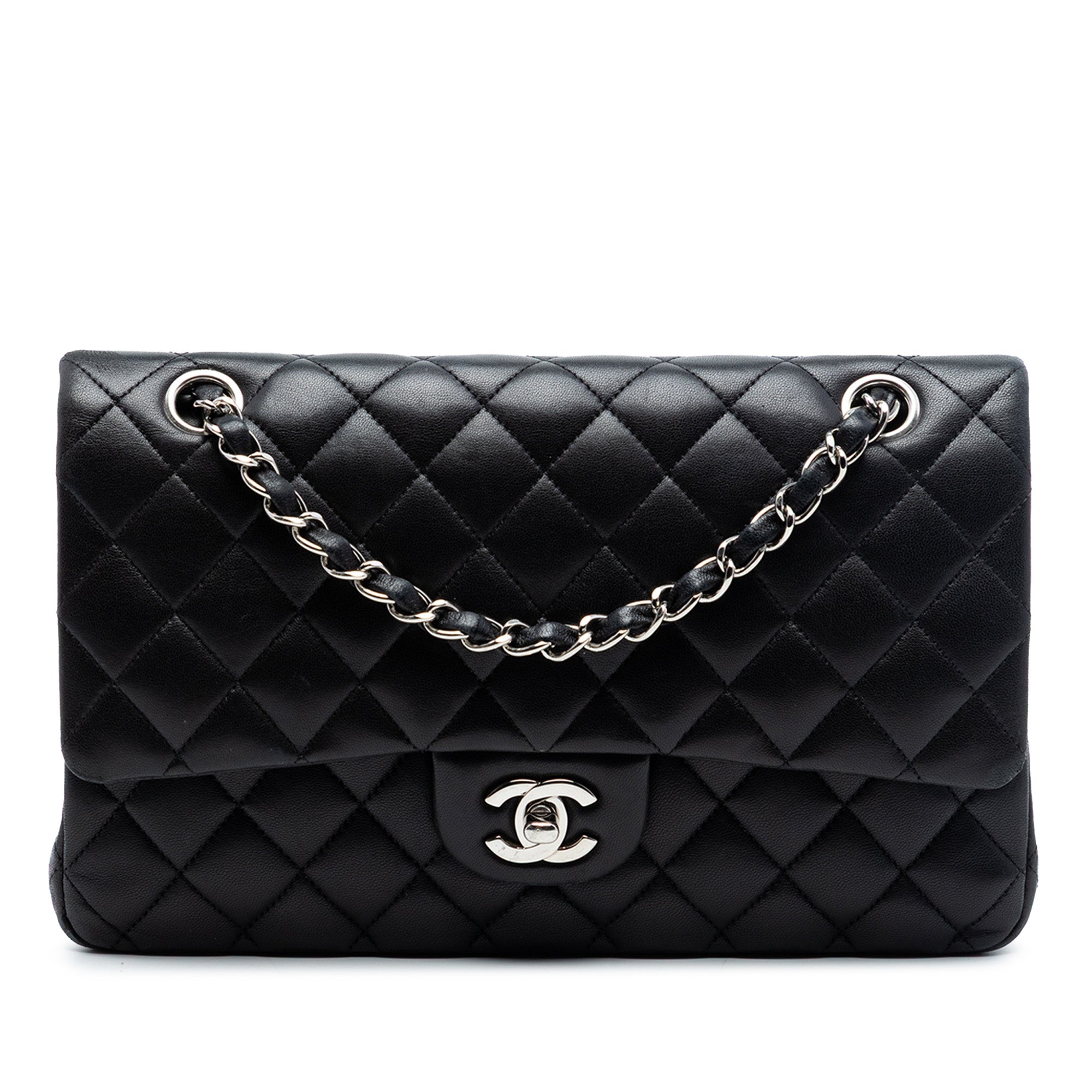 Medium Classic Lambskin Double Flap