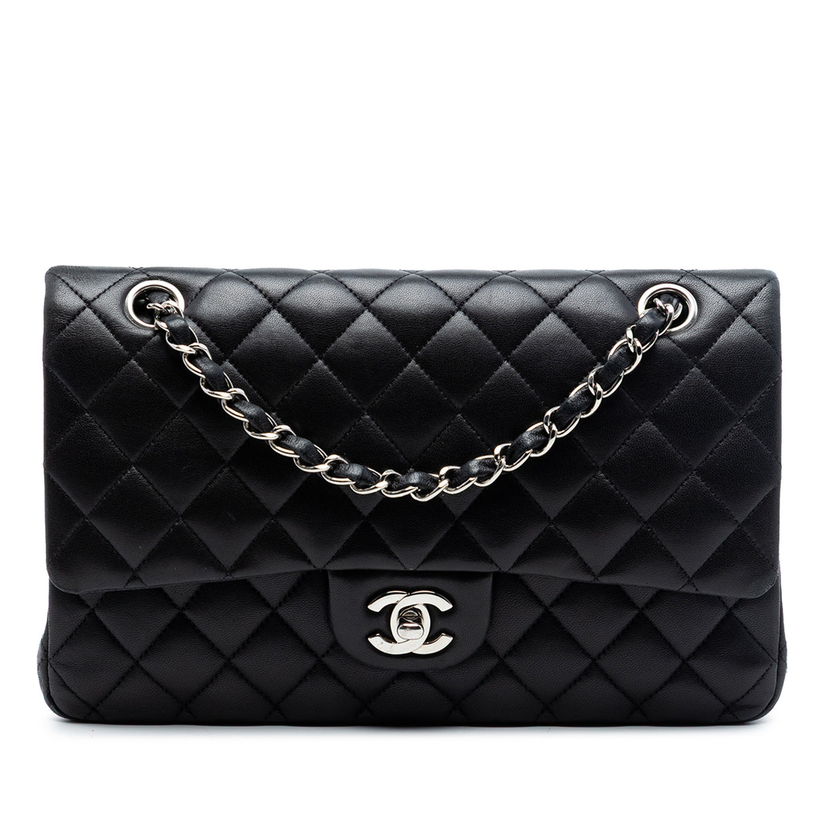 Medium Classic Lambskin Double Flap