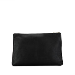 Leather Gucci Logo Clutch Bag