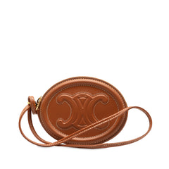 Calfskin Cuir Triomphe Oval Clutch