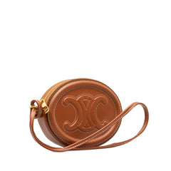 Calfskin Cuir Triomphe Oval Clutch
