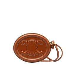 Calfskin Cuir Triomphe Oval Clutch