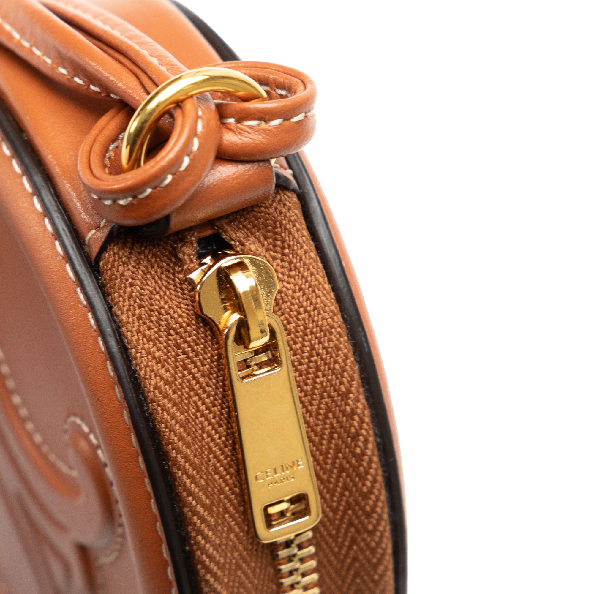 Calfskin Cuir Triomphe Oval Clutch