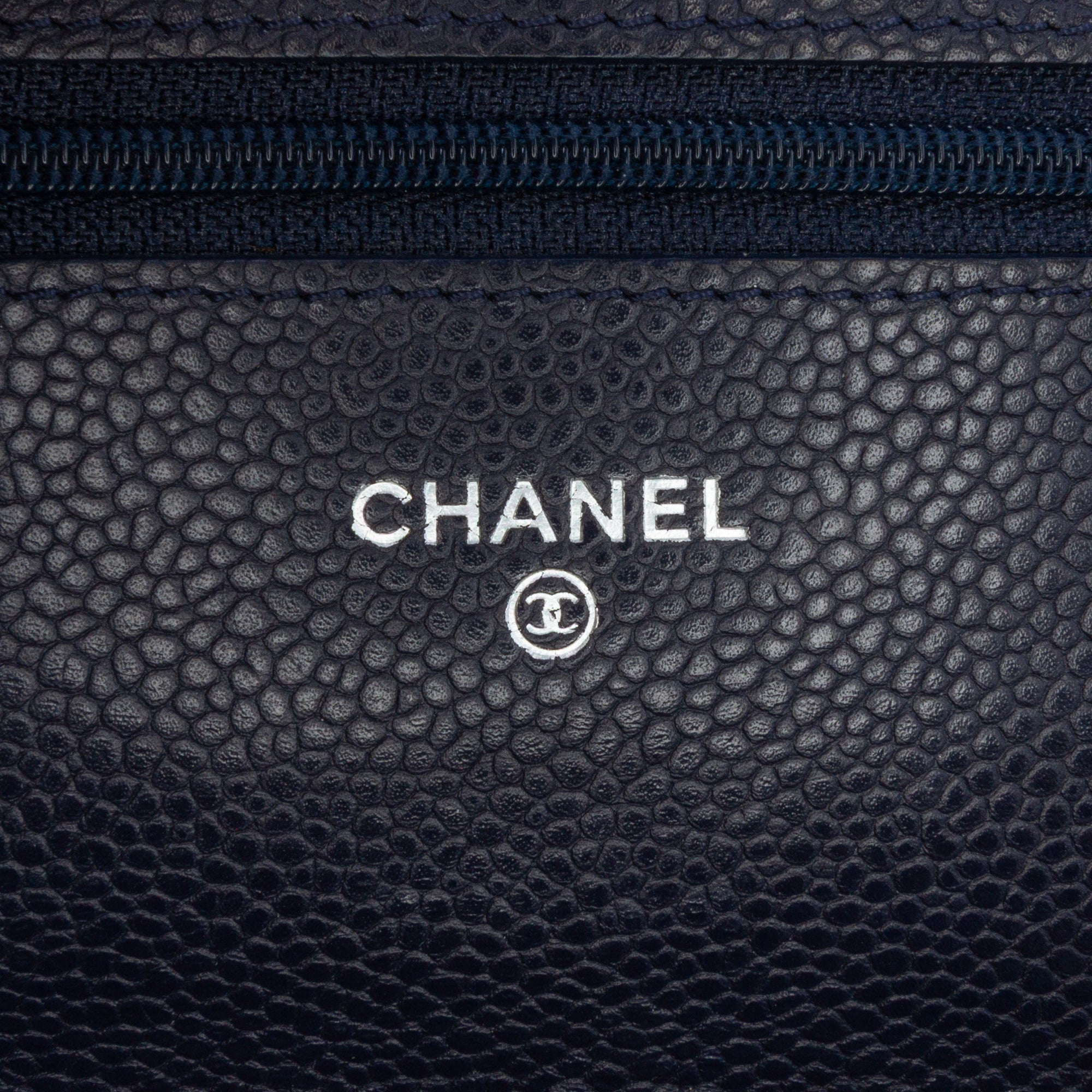 CC Quilted Caviar Wallet on Chain