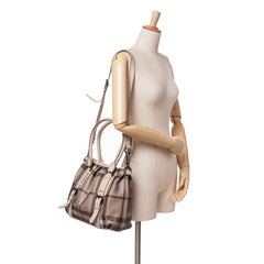 Smoke Check Coated Canvas Northfield Satchel