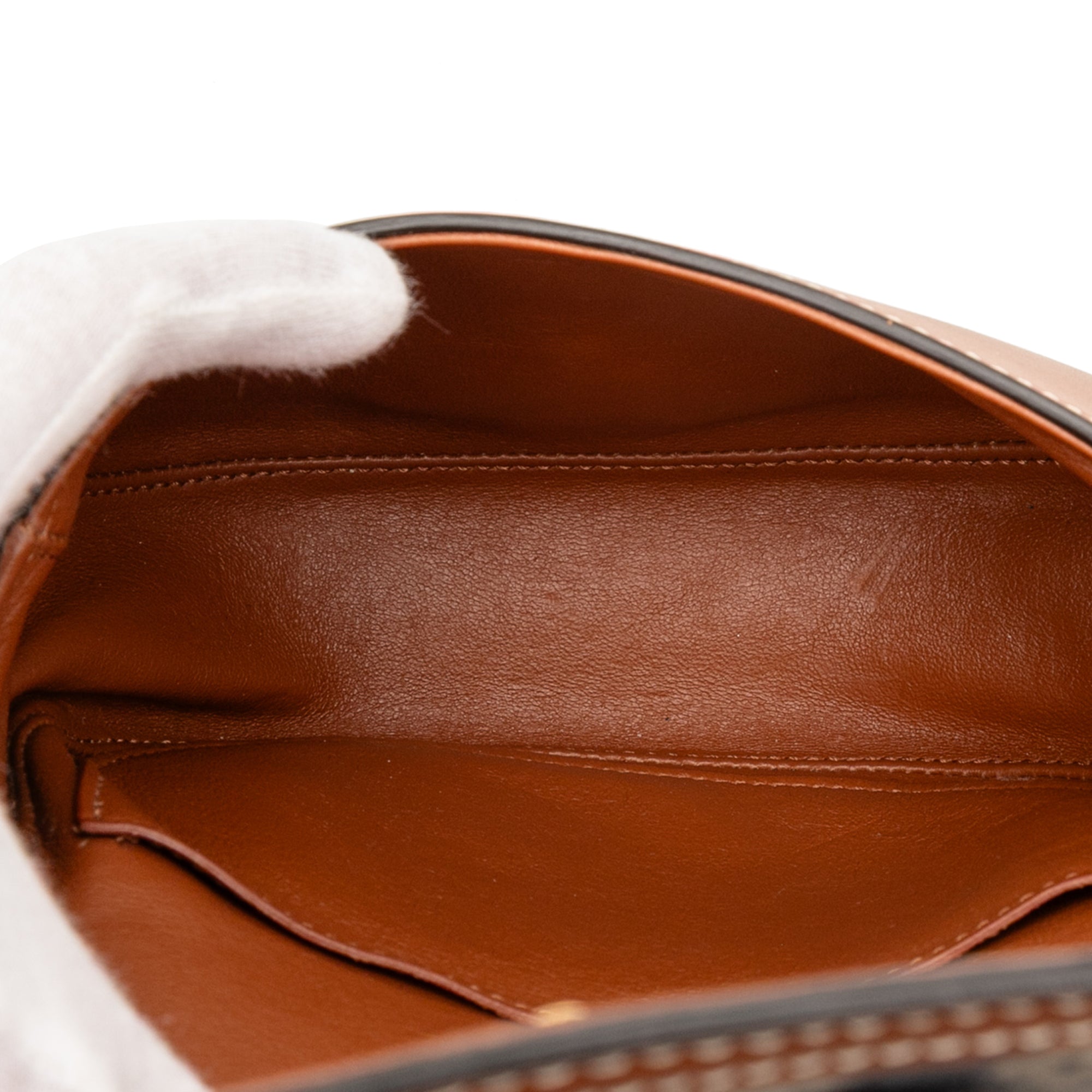 Small Maillon Triomphe Jacquard and Calfskin Crecy Crossbody