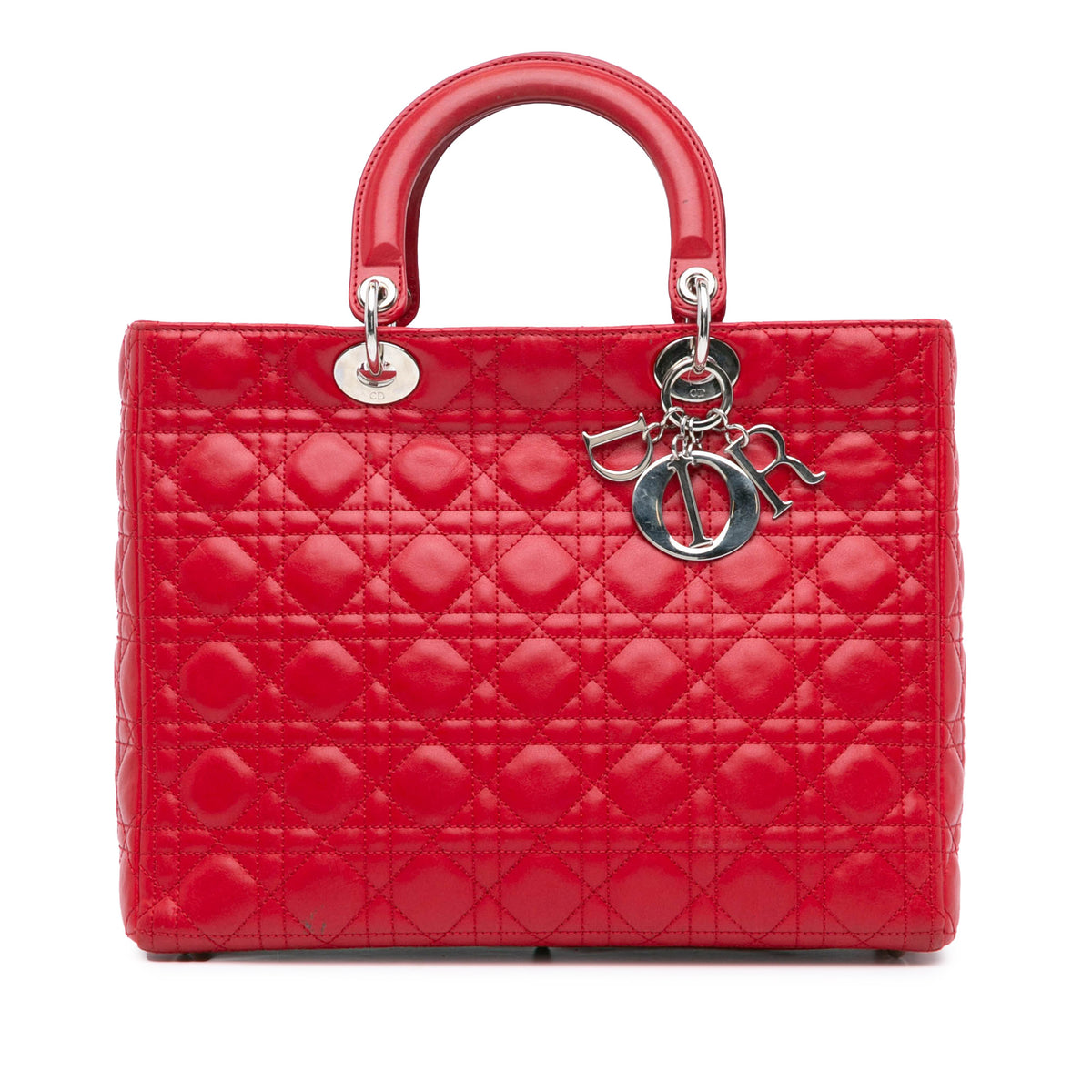 Large Lambskin Cannage Lady Dior