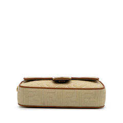 Zucca Embroidered Canvas Baguette Satchel