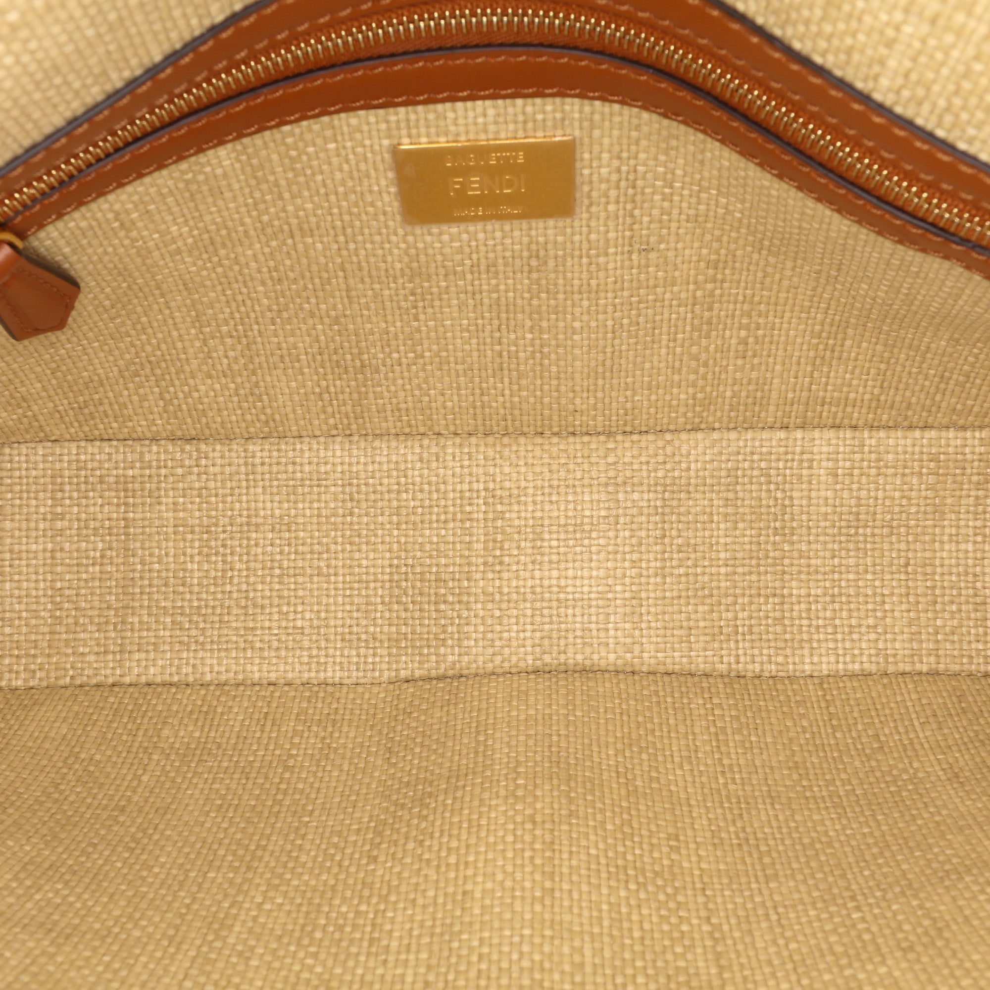 Zucca Embroidered Canvas Baguette Satchel