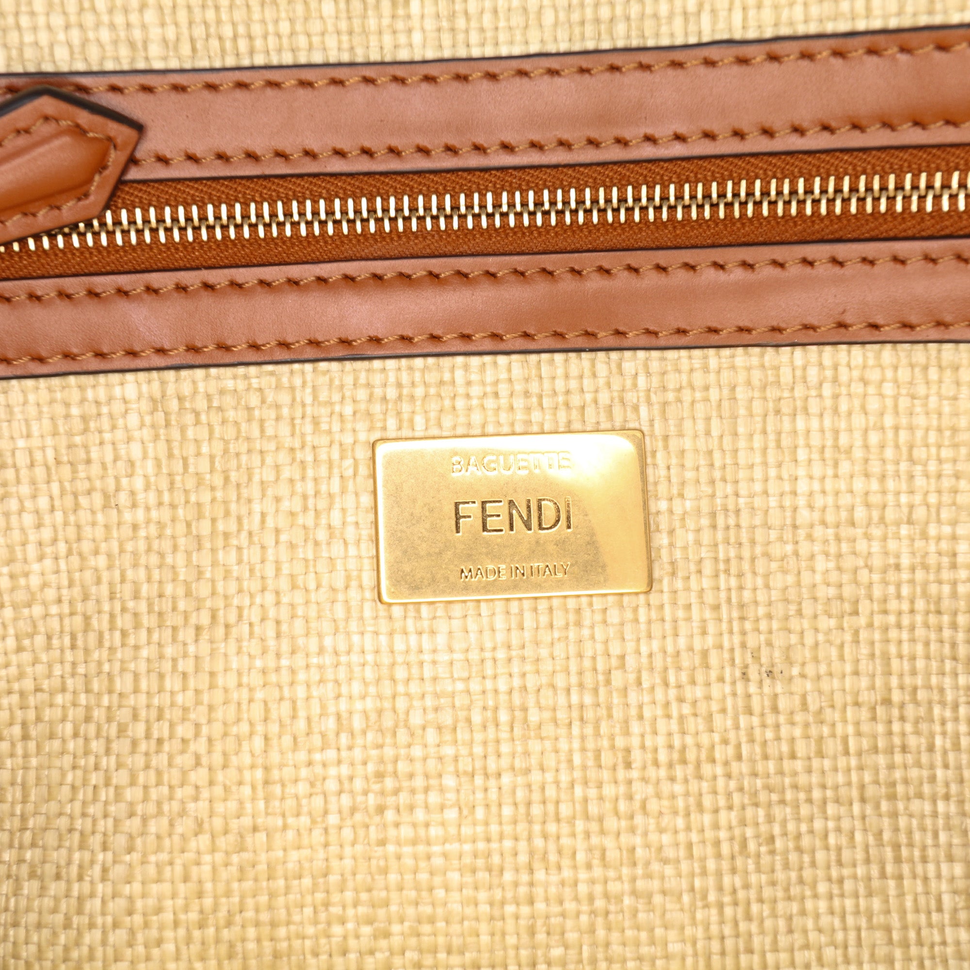 Zucca Embroidered Canvas Baguette Satchel