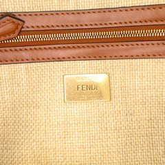 Zucca Embroidered Canvas Baguette Satchel