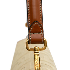 Zucca Embroidered Canvas Baguette Satchel