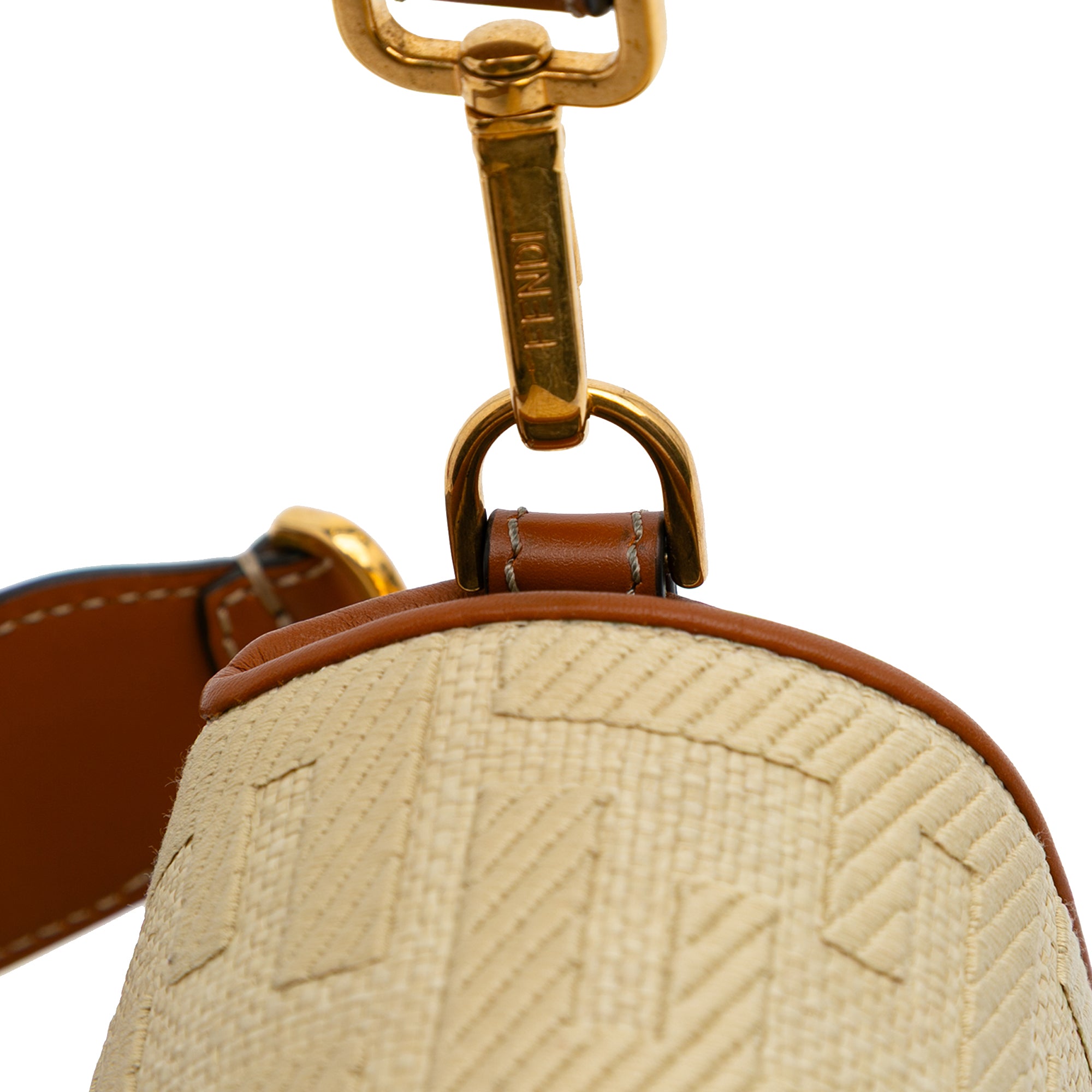 Zucca Embroidered Canvas Baguette Satchel