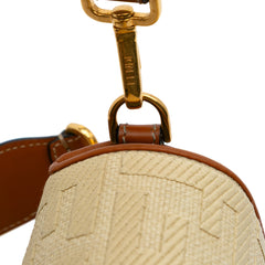 Zucca Embroidered Canvas Baguette Satchel