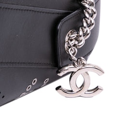 Calfskin and Tweed Small Piercing Light Bucket Bag