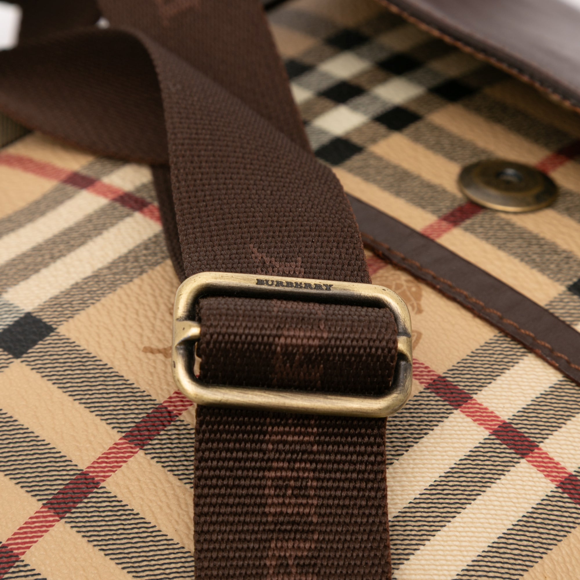 Haymarket Check Coated Canvas Flap Crossbody