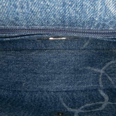 Mini Square CC Quilted Denim Single Flap