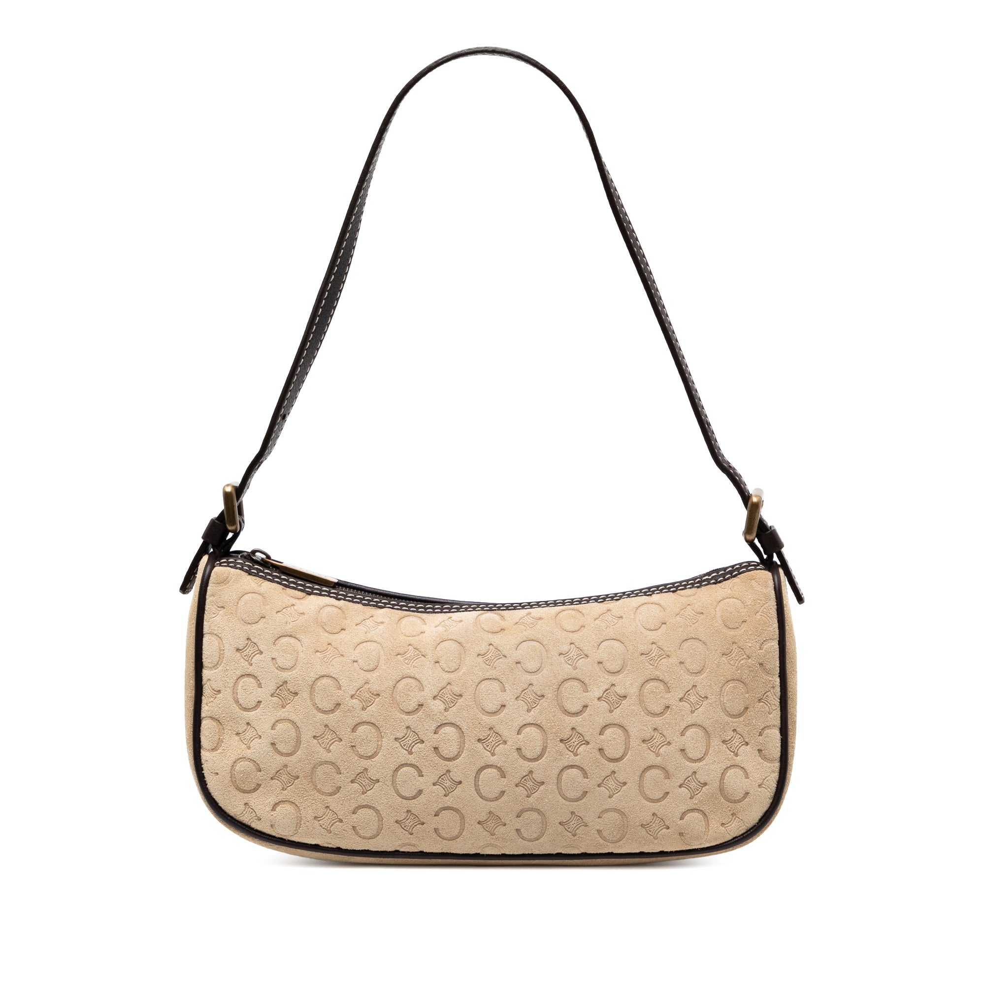 C Macadam Suede Shoulder Bag