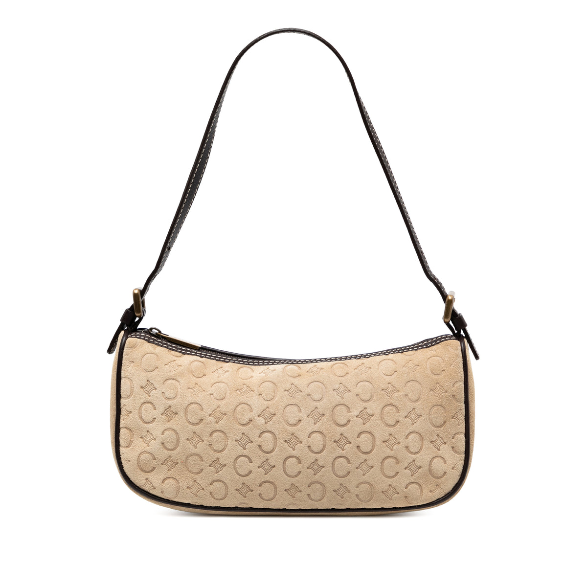 C Macadam Suede Shoulder Bag