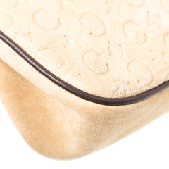 C Macadam Suede Shoulder Bag