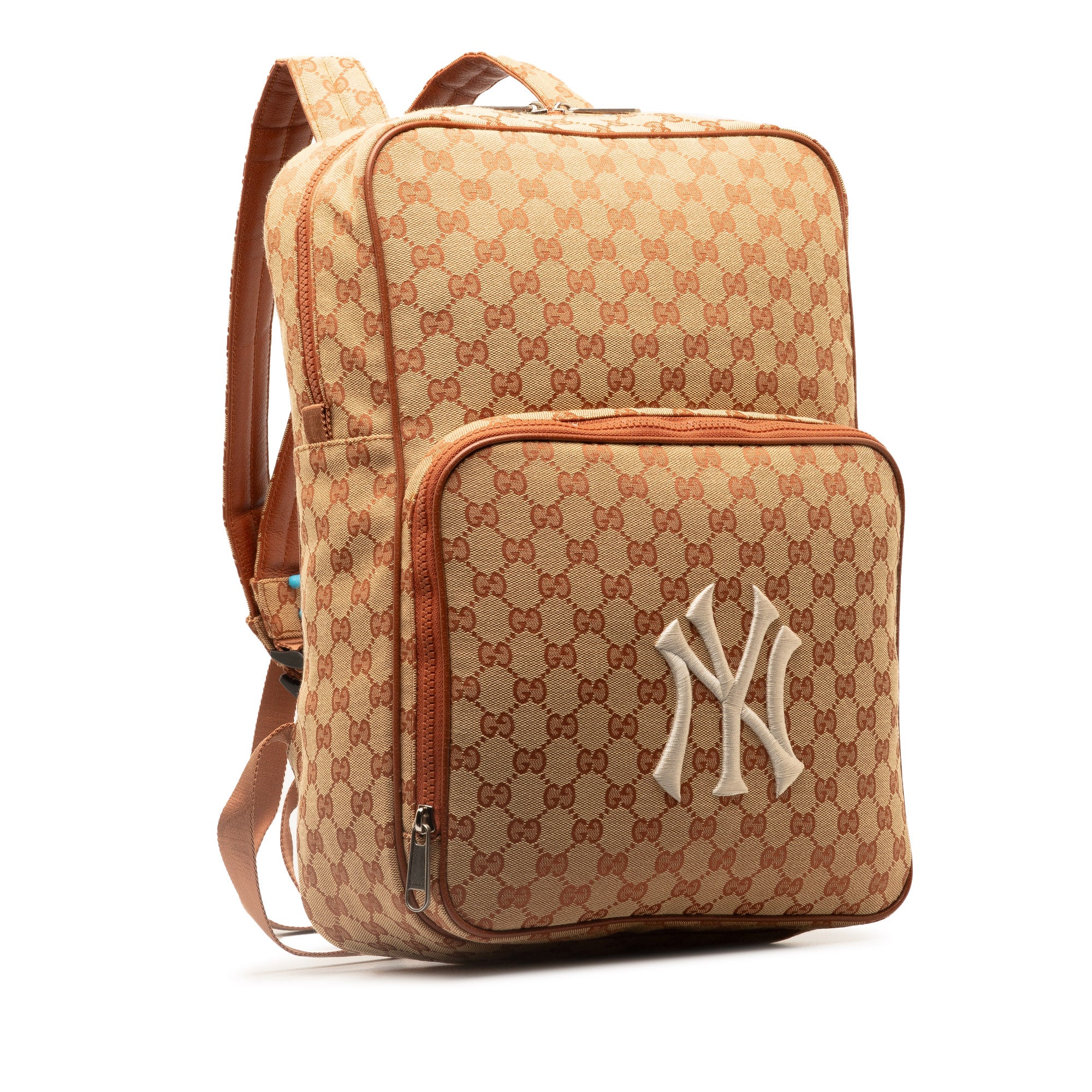 GG Canvas NY Yankees Backpack_1