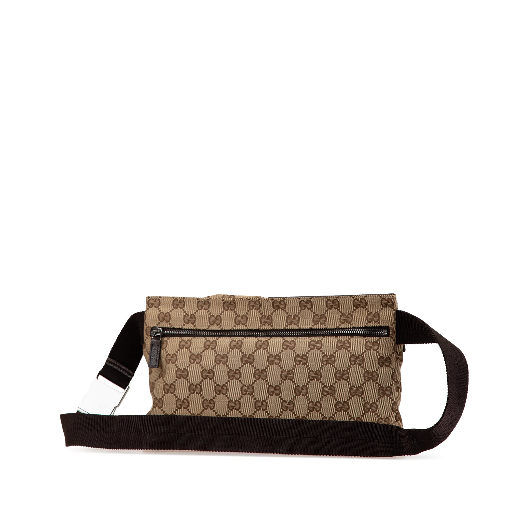 GG Canvas Double Pocket Belt Bag