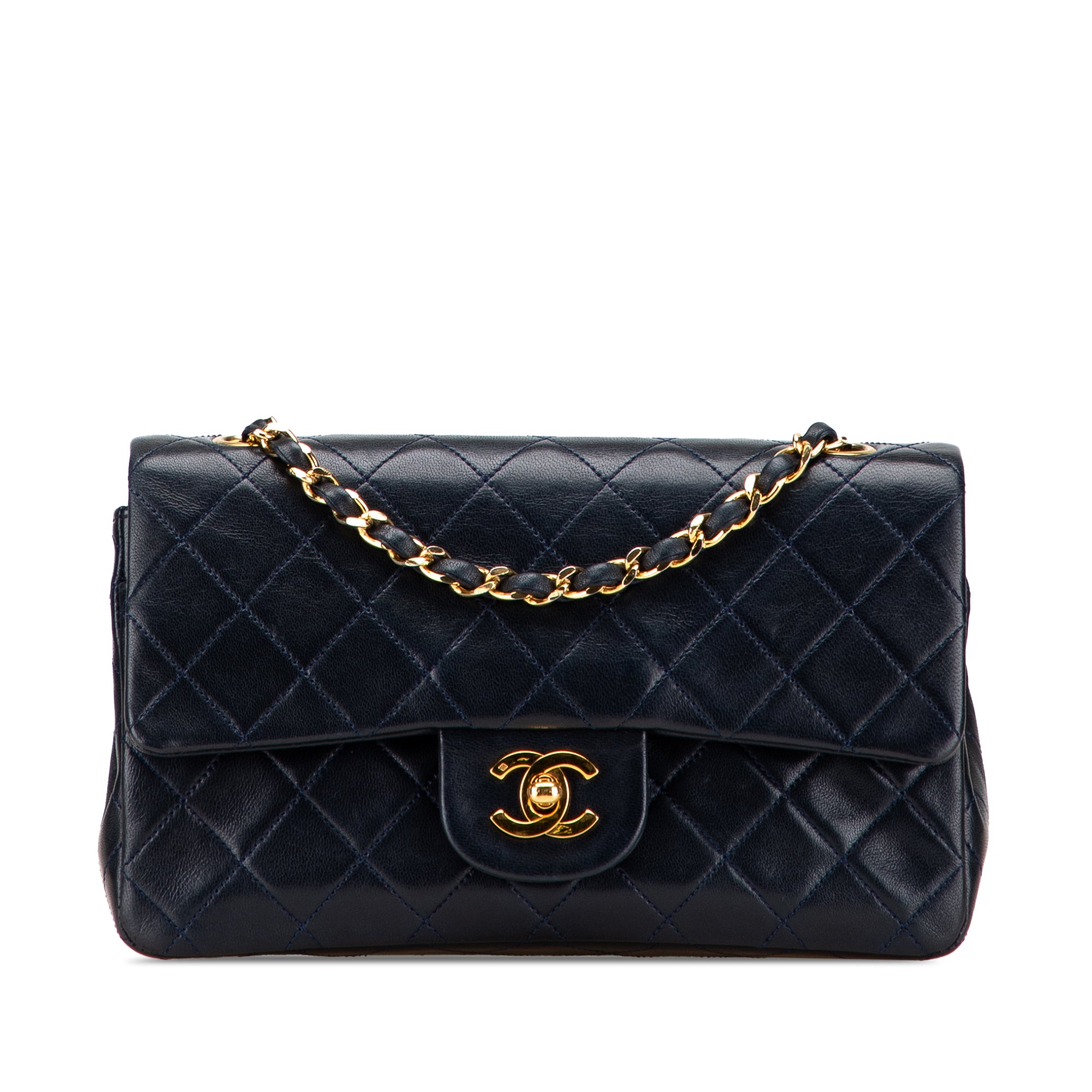 Small Classic Lambskin Double Flap