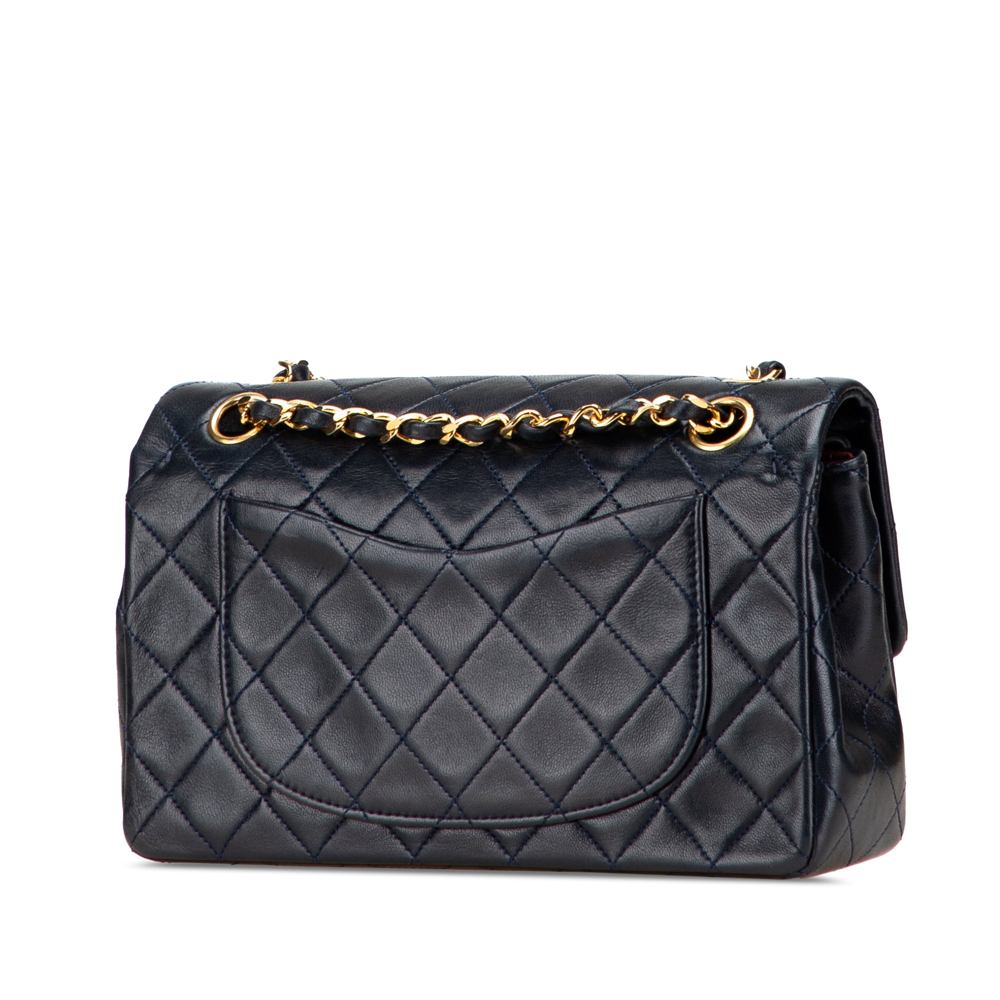 Small Classic Lambskin Double Flap