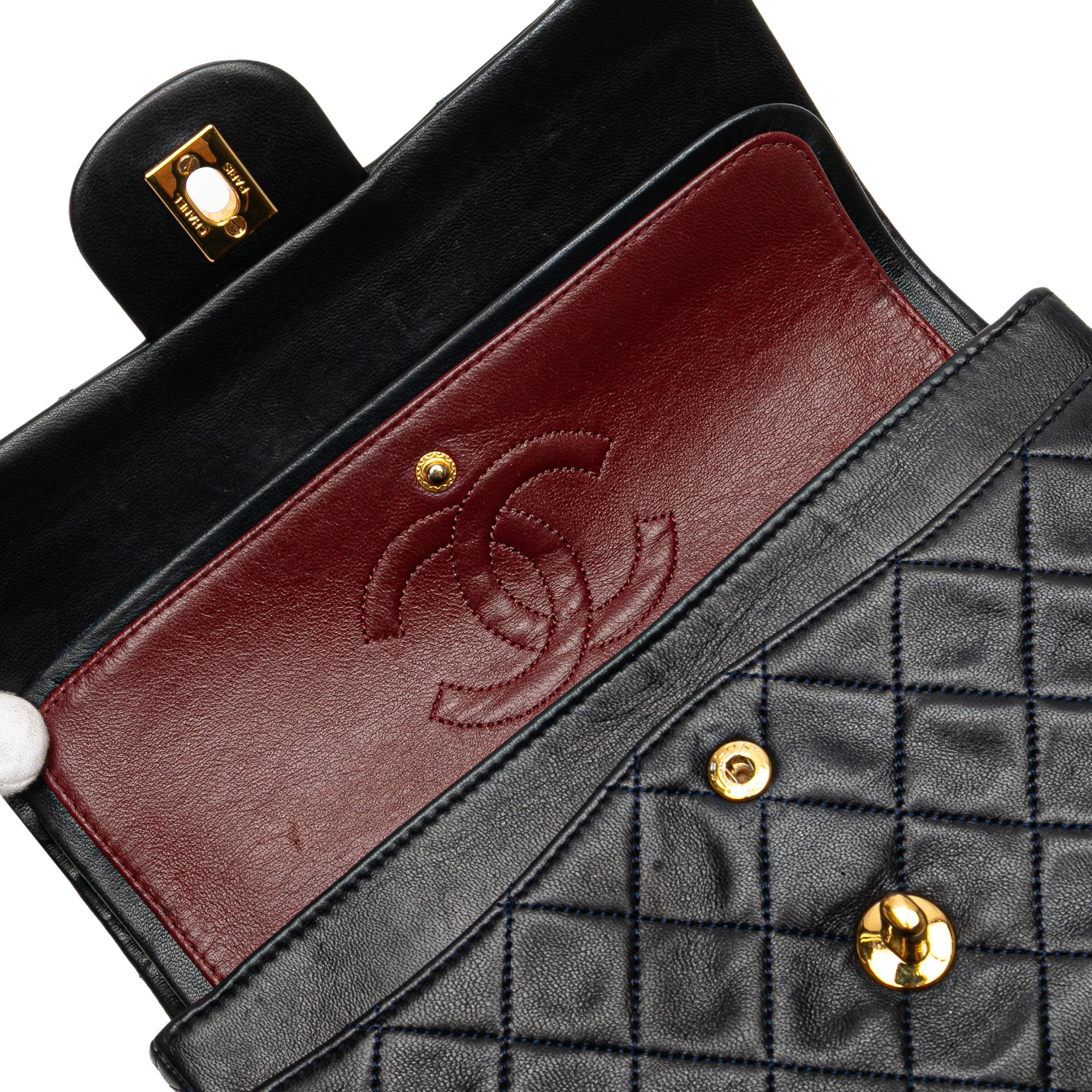 Small Classic Lambskin Double Flap