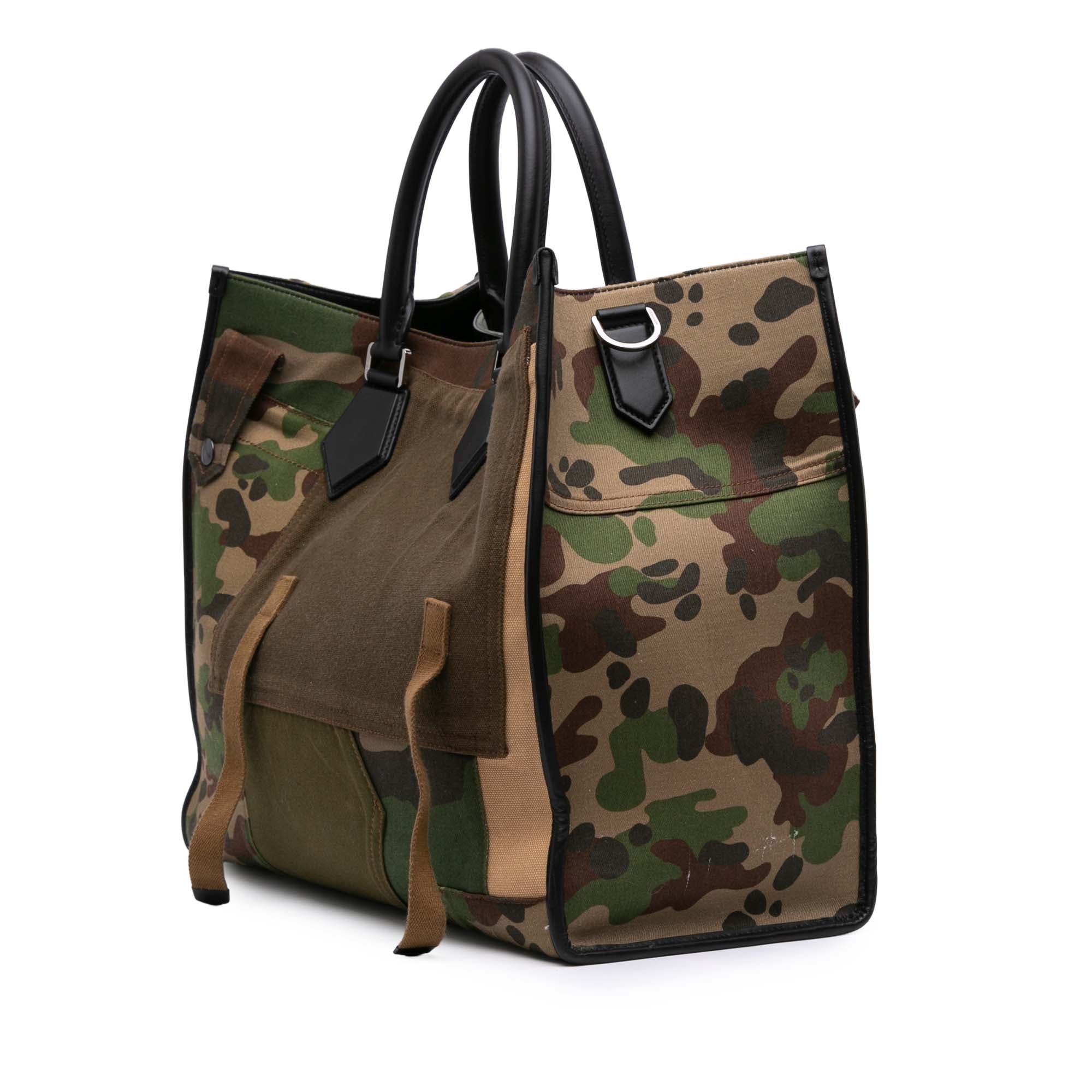 Large Camouflage Canvas Shopping Tote