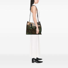 Large Camouflage Canvas Shopping Tote