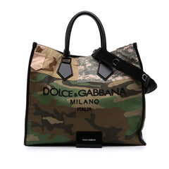 Large Camouflage Canvas Shopping Tote