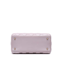 Medium Pearlescent Lambskin Cannage Lady Dior