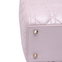 Medium Pearlescent Lambskin Cannage Lady Dior