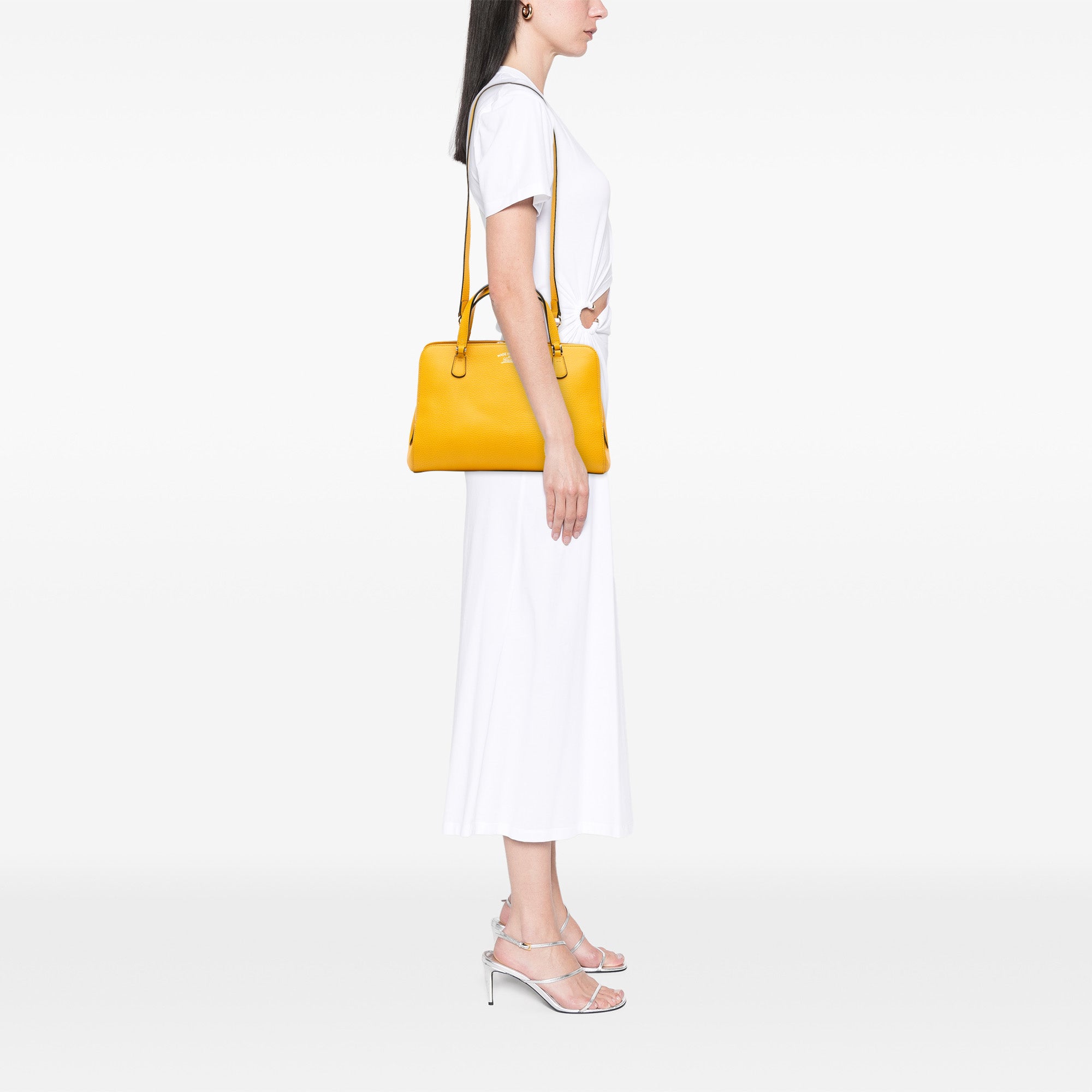 Calfskin Swing Top Handle Satchel