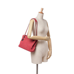 Quilted Iridescent Calfskin New Bubble Tote