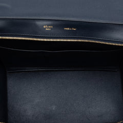 Medium Bicolor Leather Trapeze Satchel