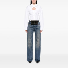 Croc Embossed Leather Monogram Kate Belt Bag